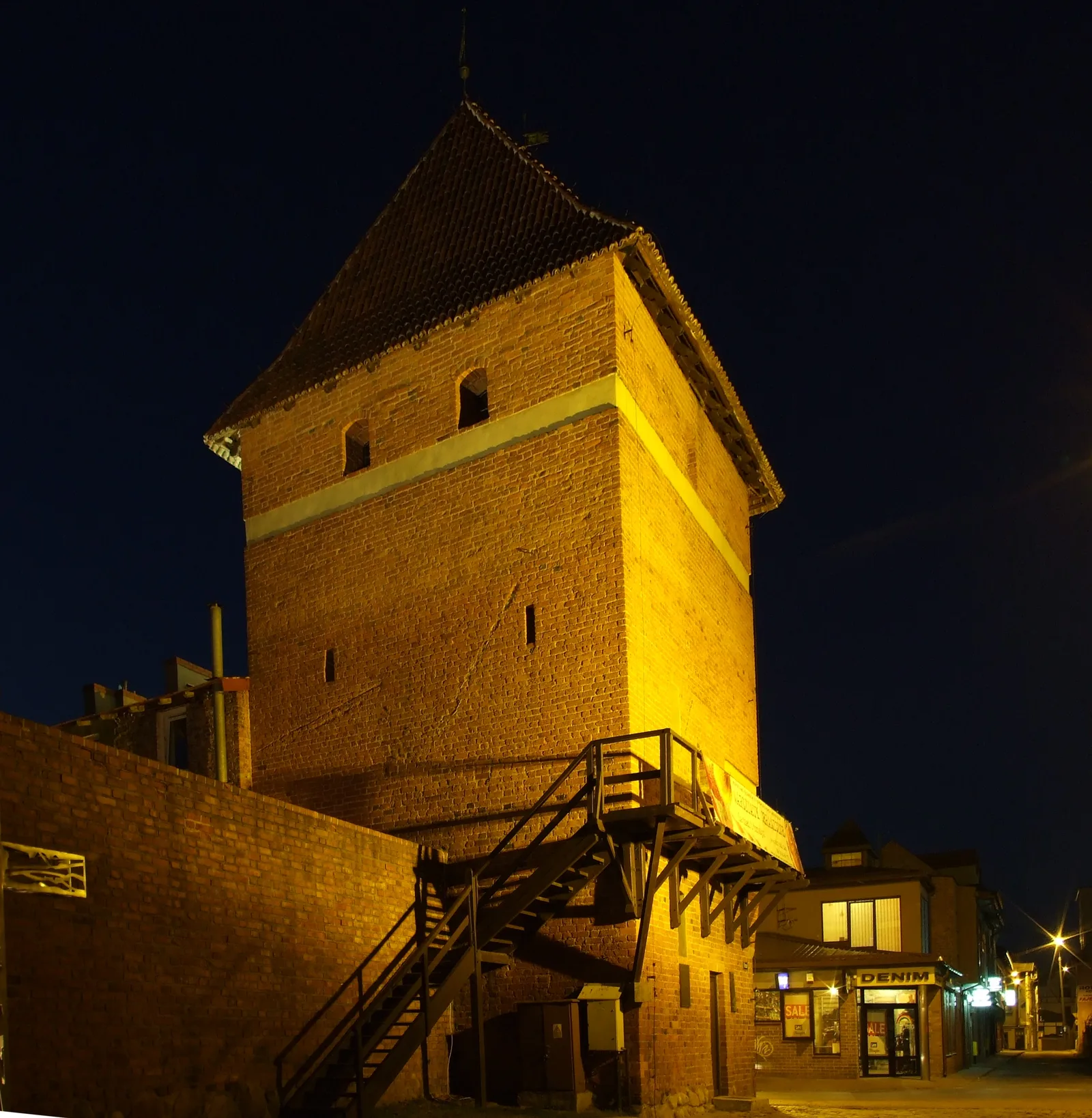 Medieval watchtower of Starogard Gdański defensive city walls; Pomeranian voivodeship, Poland