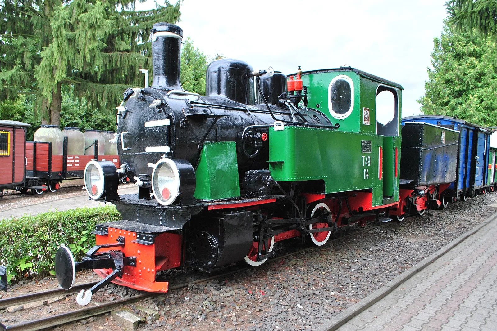 Wenecja, woj. kujawsko-pomorskie. Muzeum Kolei Wąskotorowej. Parowóz T49-114