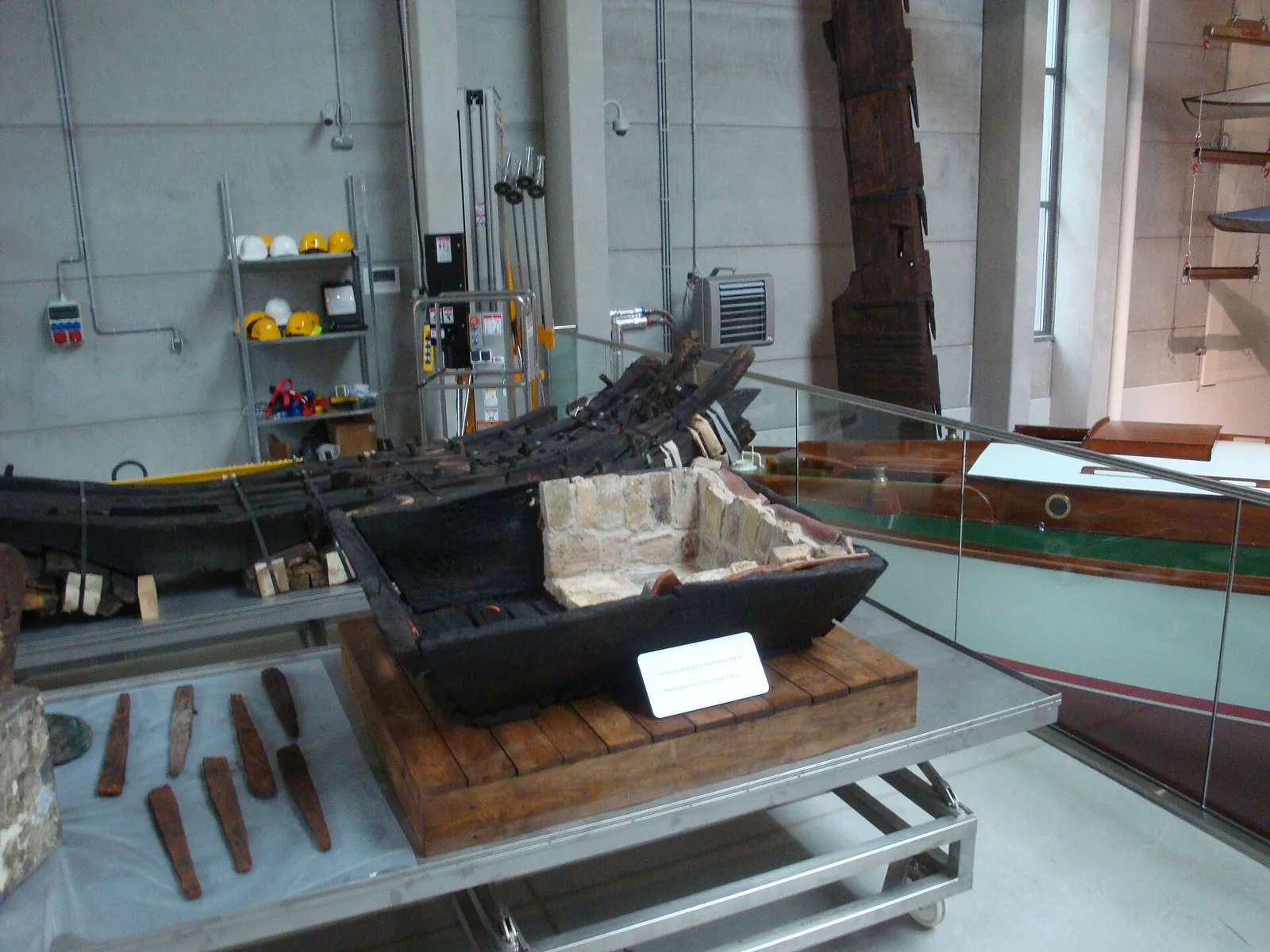 Reconstruction of ship's oven in Shipwreck Conservation Centre in Tczew, Poland. Centrum Konserwacji Wraków Statków (Shipwreck Conservation Centre) in Tczew is branch of National M
