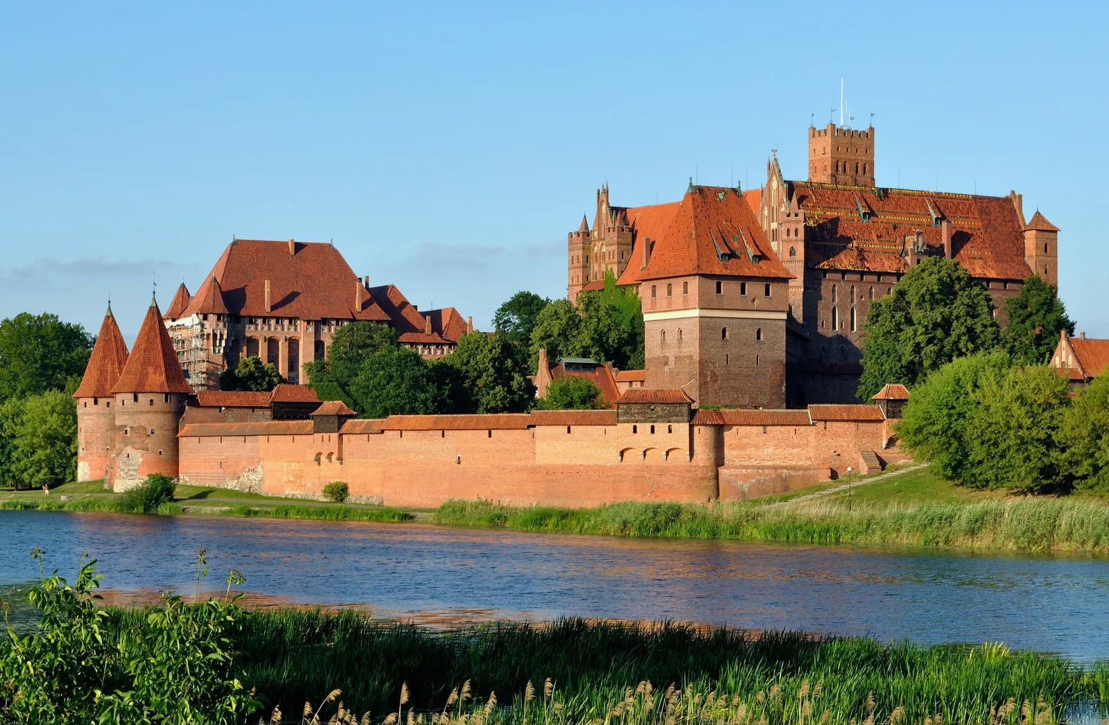 Picture taken in Malbork after Wikimania 2010 conference . Panorama of Malbork Castle, Żuławy region, Poland.