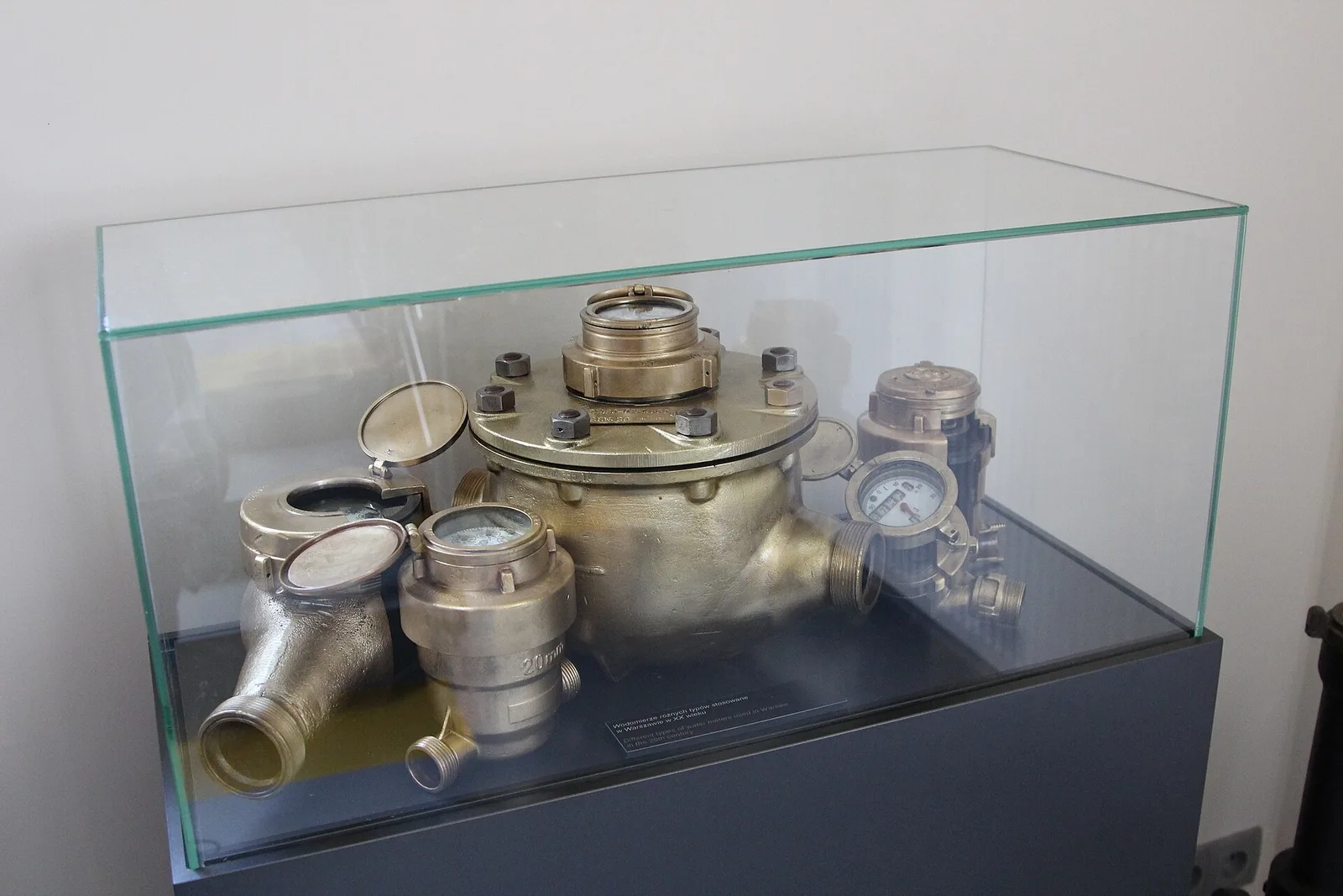 Water meters in Museum of Water and Sewer Systems in Warsaw