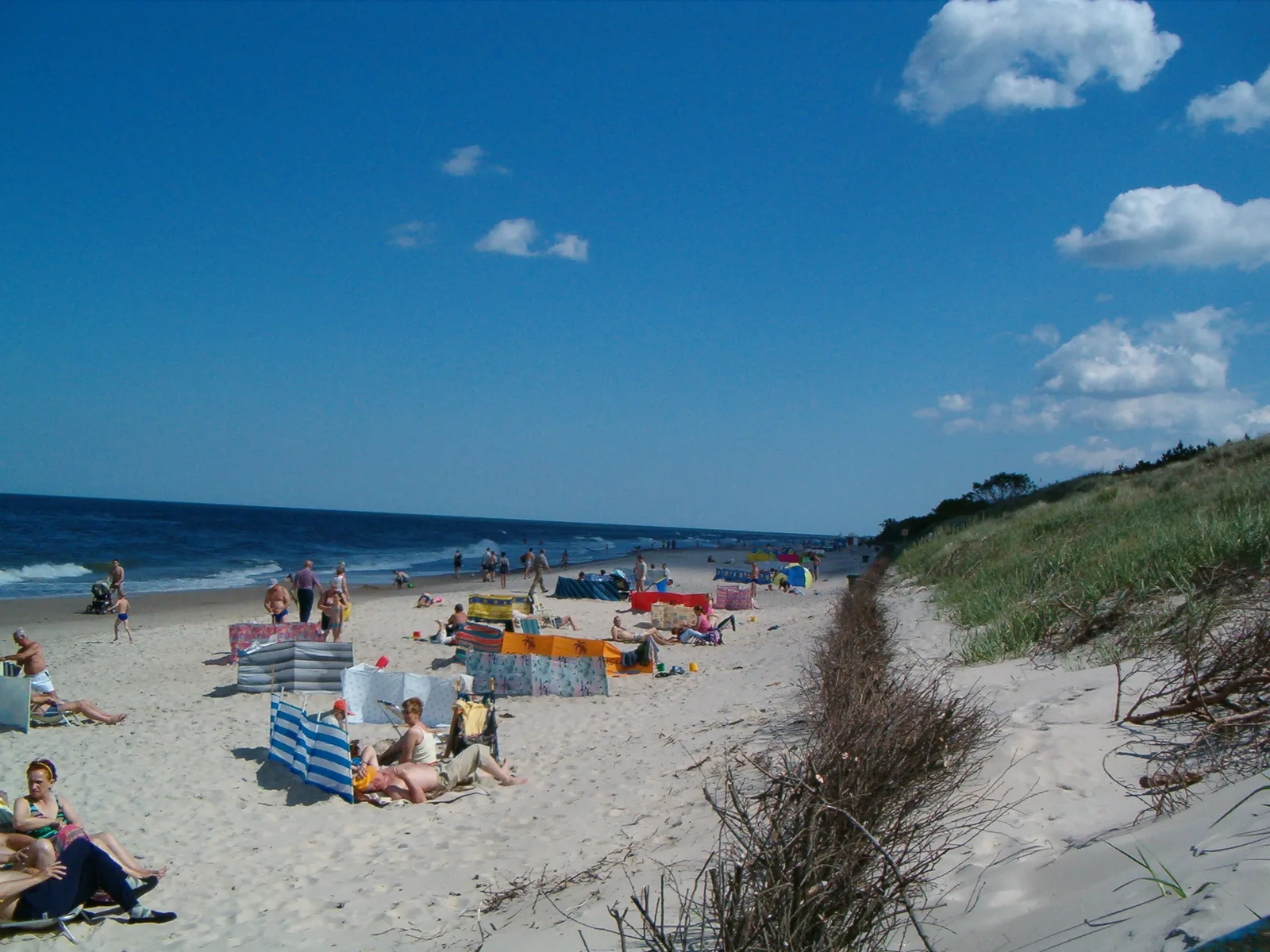 Plaża w Rowach, rok 2004.