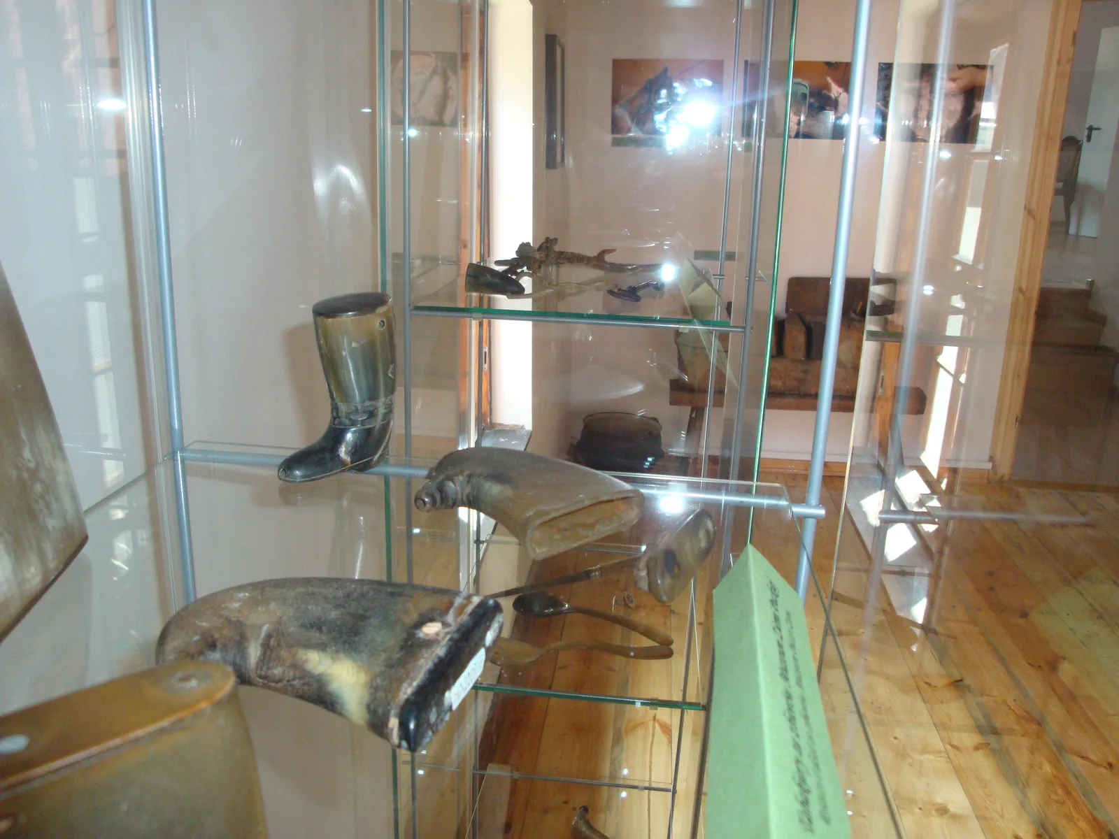 The Florian Ceynowa Museum of the Puck Region in Puck. Collection of snuff bottles, locally made of cow horns.