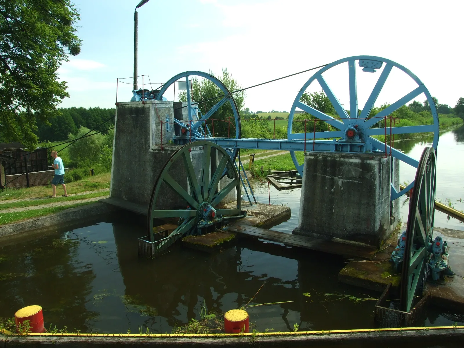 Ship elevator Jelenie - upper part; one of five such facilities on Elbląg-Ostróda canal in Warmińsko-Mazurskie voivodship, Poland