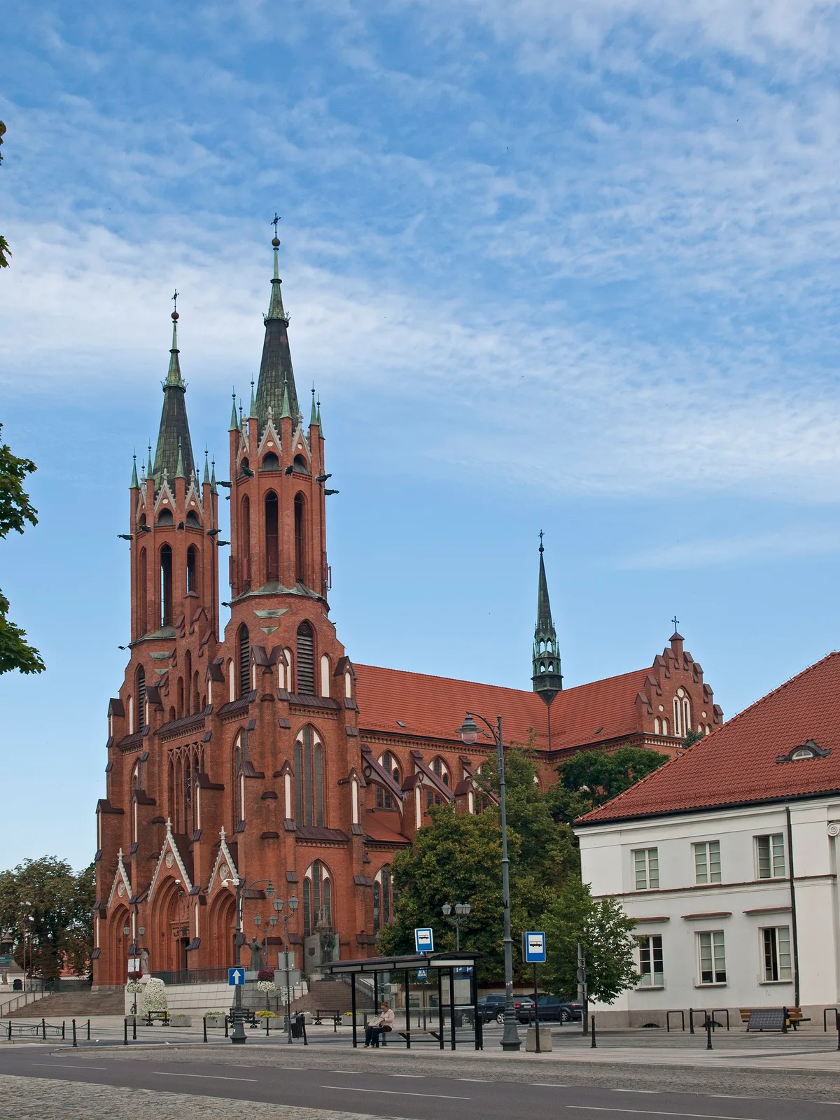 The facade of Archcathedral Basilica of the Assumption of the Blessed Virgin Mary, Białystok, Podlaskie Voivodeship, Poland