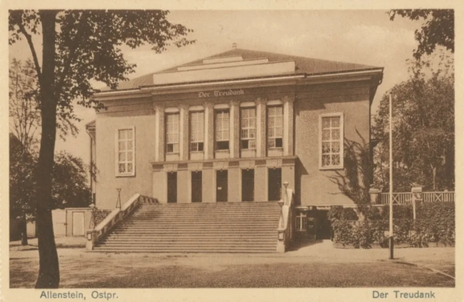 Der Treudank , Theater in Allenstein, Postkarte