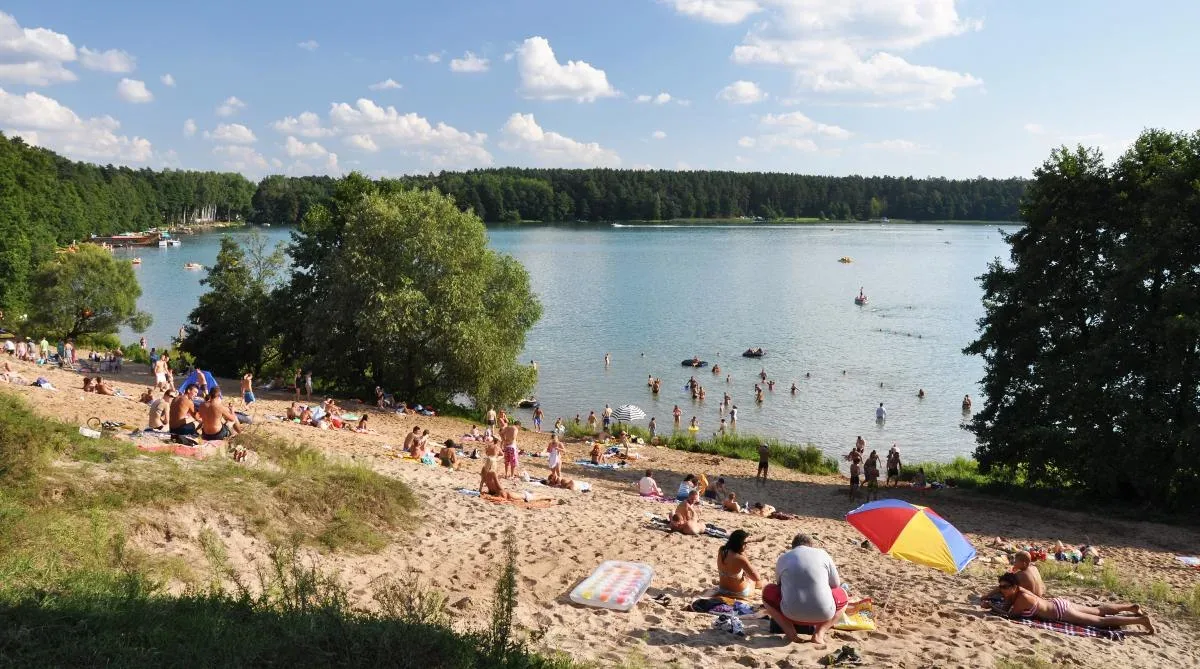 Plaża „Patelnia" nad jeziorem Białym Augustowskim