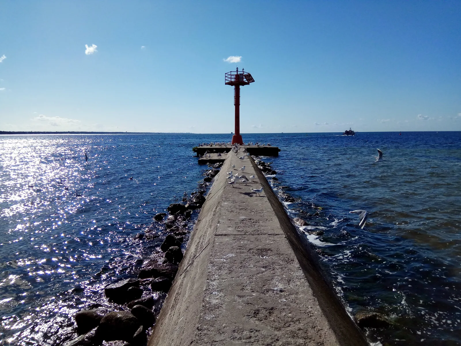 Entrance to the fishing port in Jastarnia
