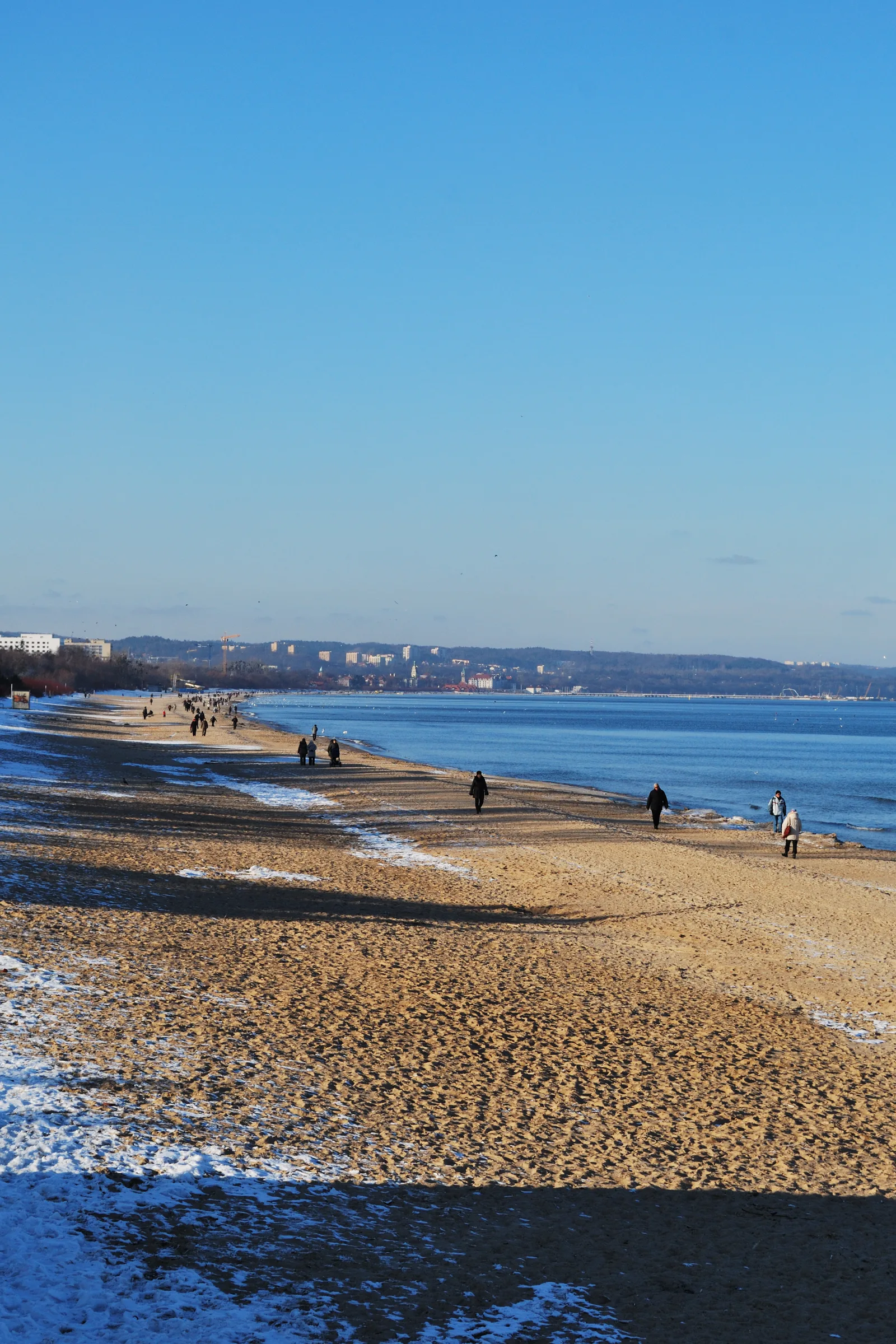Plaża w Gdańsku - Jelitkowie zimą