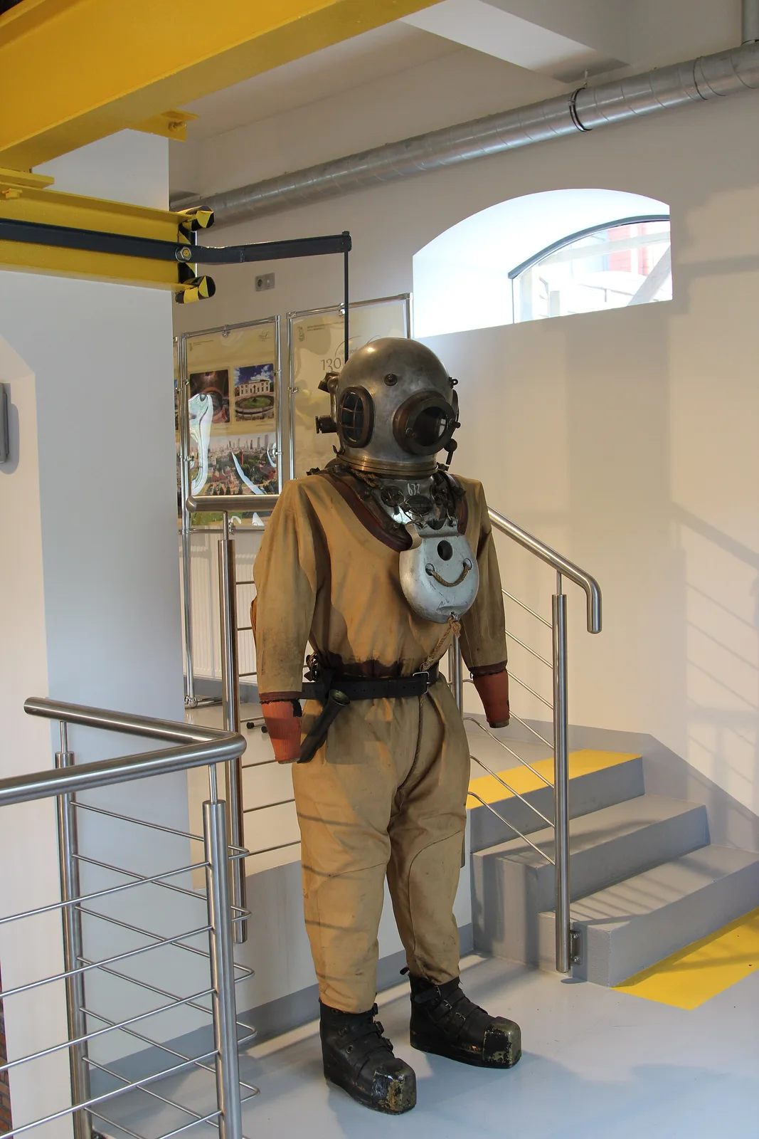 Standard diving dress in Museum of Water and Sewer Systems in Warsaw
