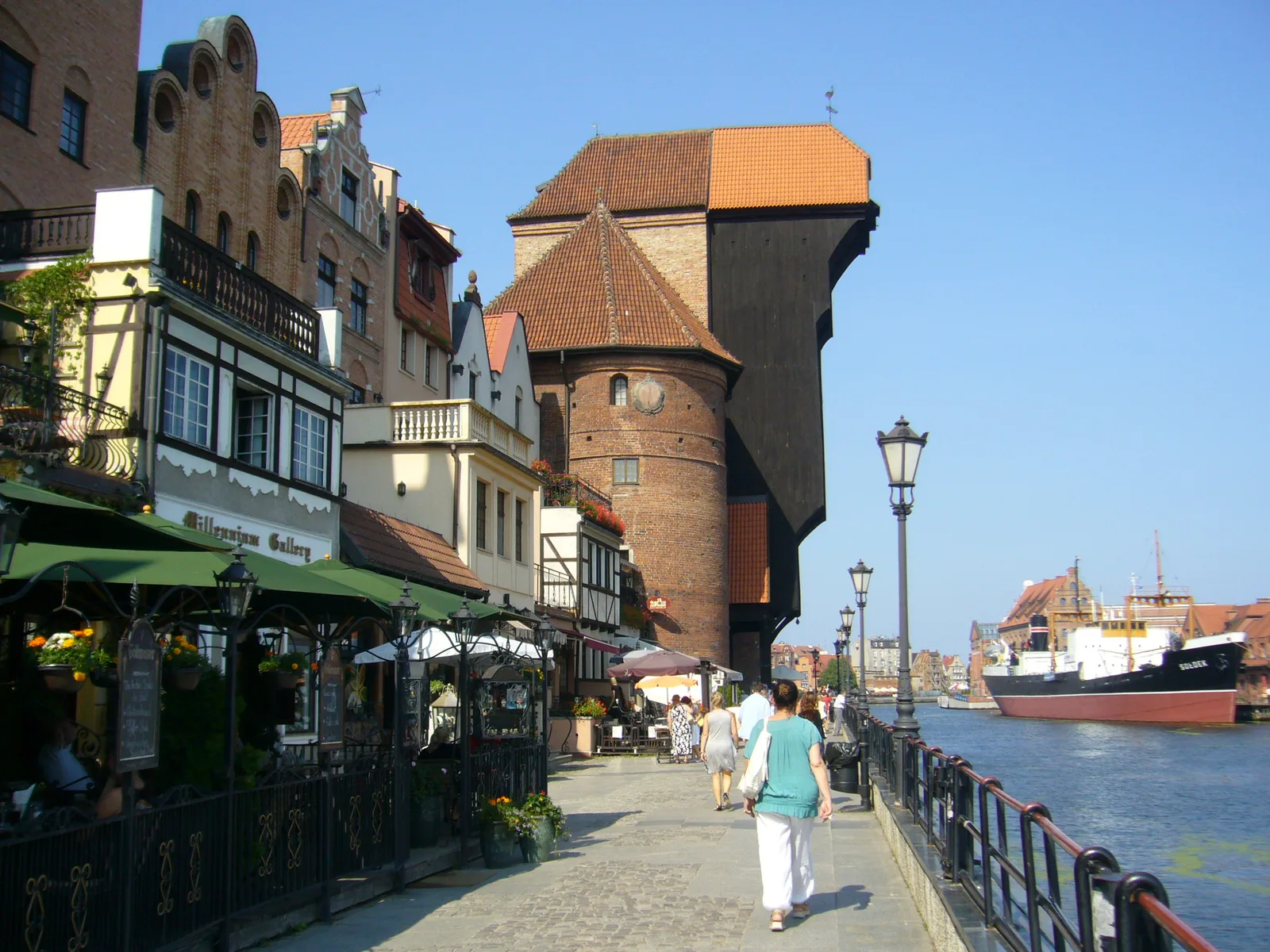 Żuraw Gdański nad Motławą