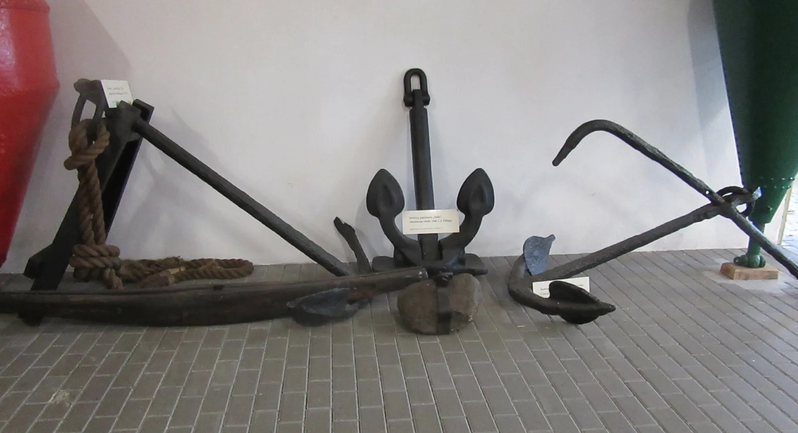 Vistula Lagoon Museum in Kąty Rybackie, Poland. Some different anchors.