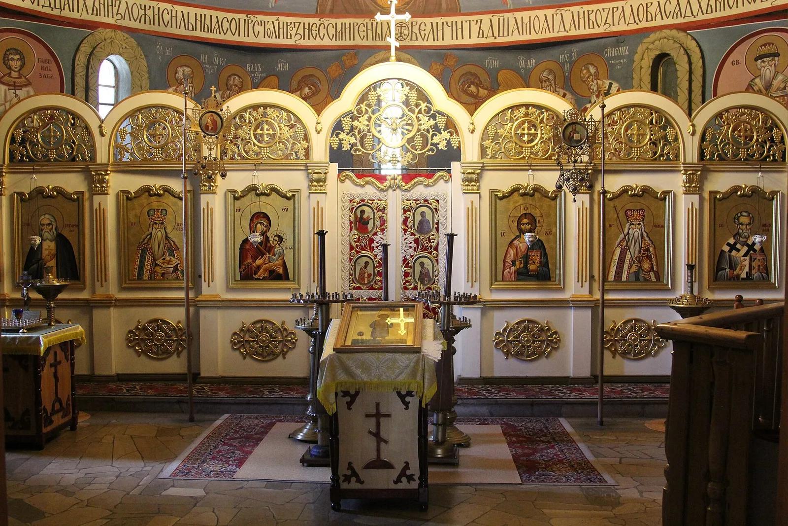Interior of the Orthodox church of the Holy Trinity in Hajnówka