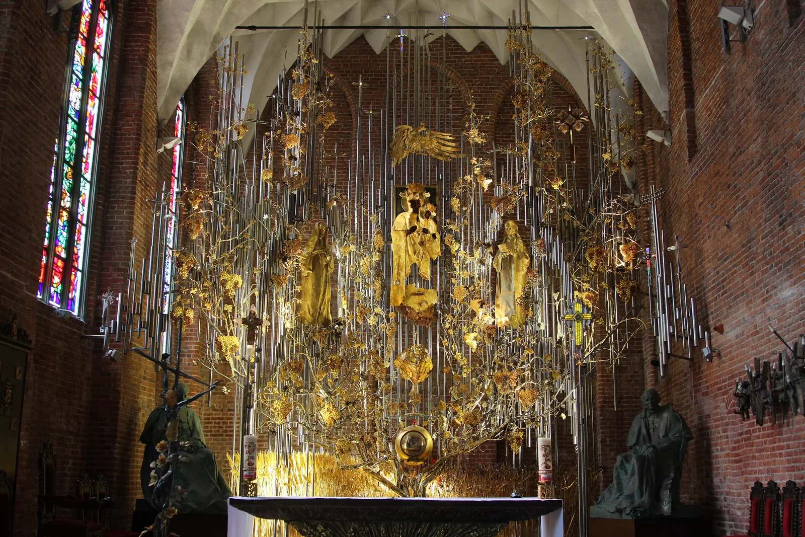 Main altar of Saint Bridget church in Gdańsk