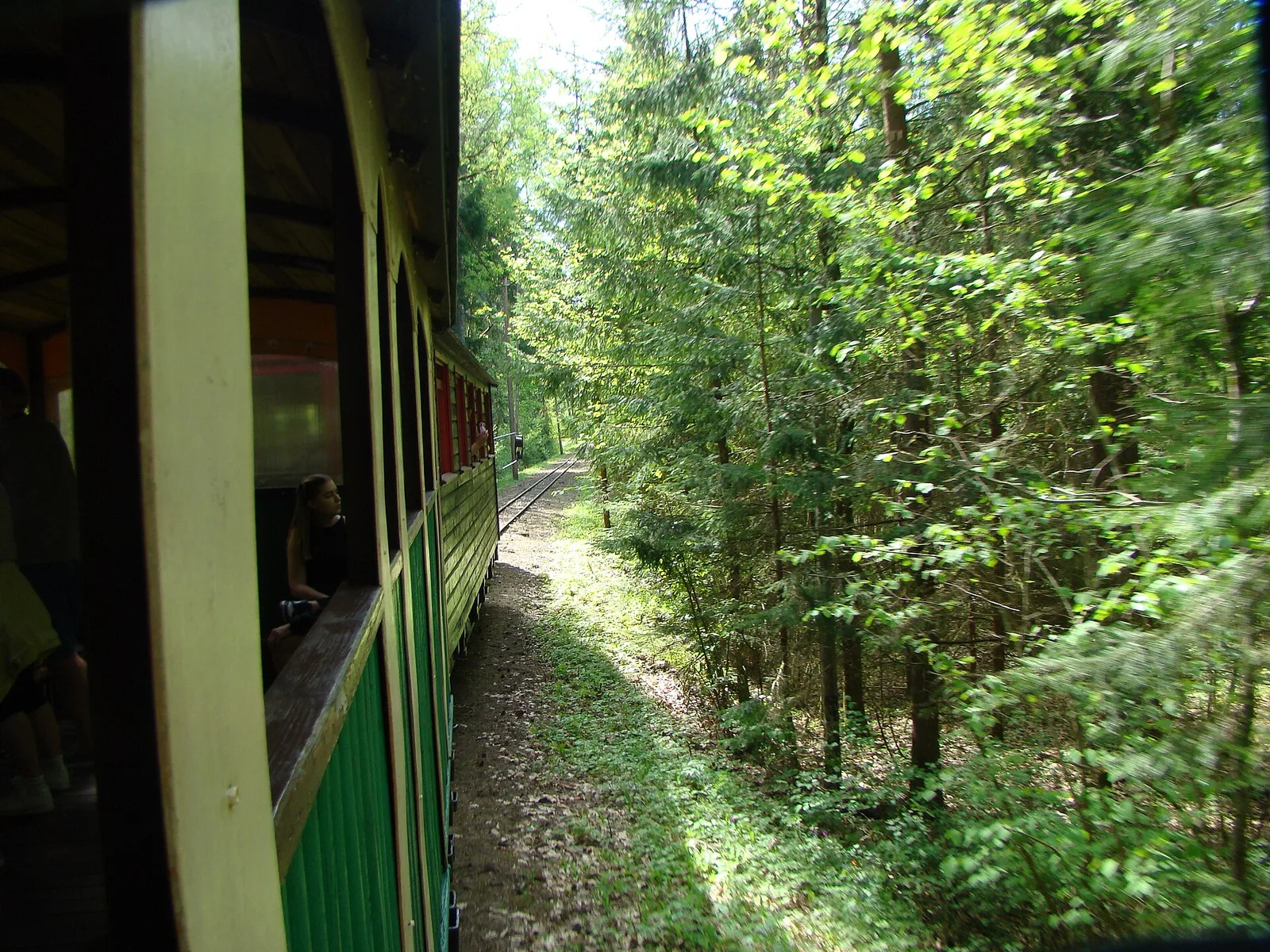 Wigry Narrow Gauge Railway on the track.