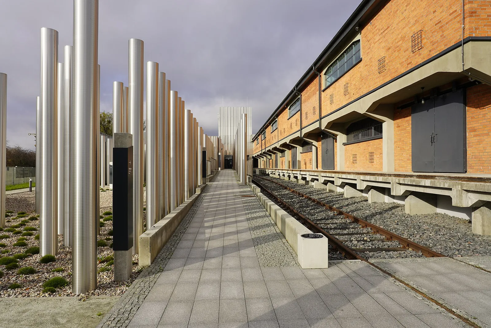 The passage to main entrance of Sybir Memorial Museum in Bialystok, Poland