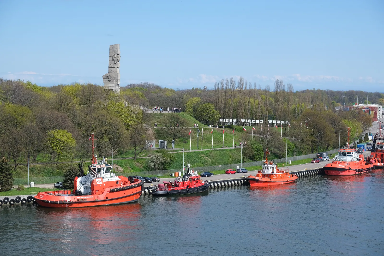 Westerplatte seen from Old Lighthouse, Gdańsk.