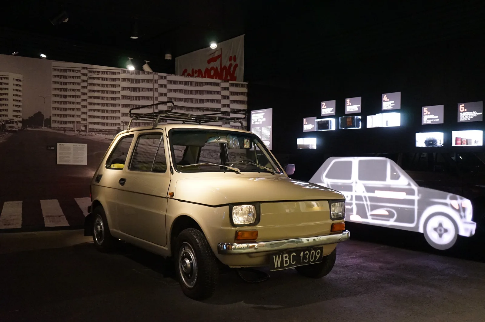 Part of the exhibition at the Emigration Museum in Gdynia dedicated to the 1970s and 1980s.