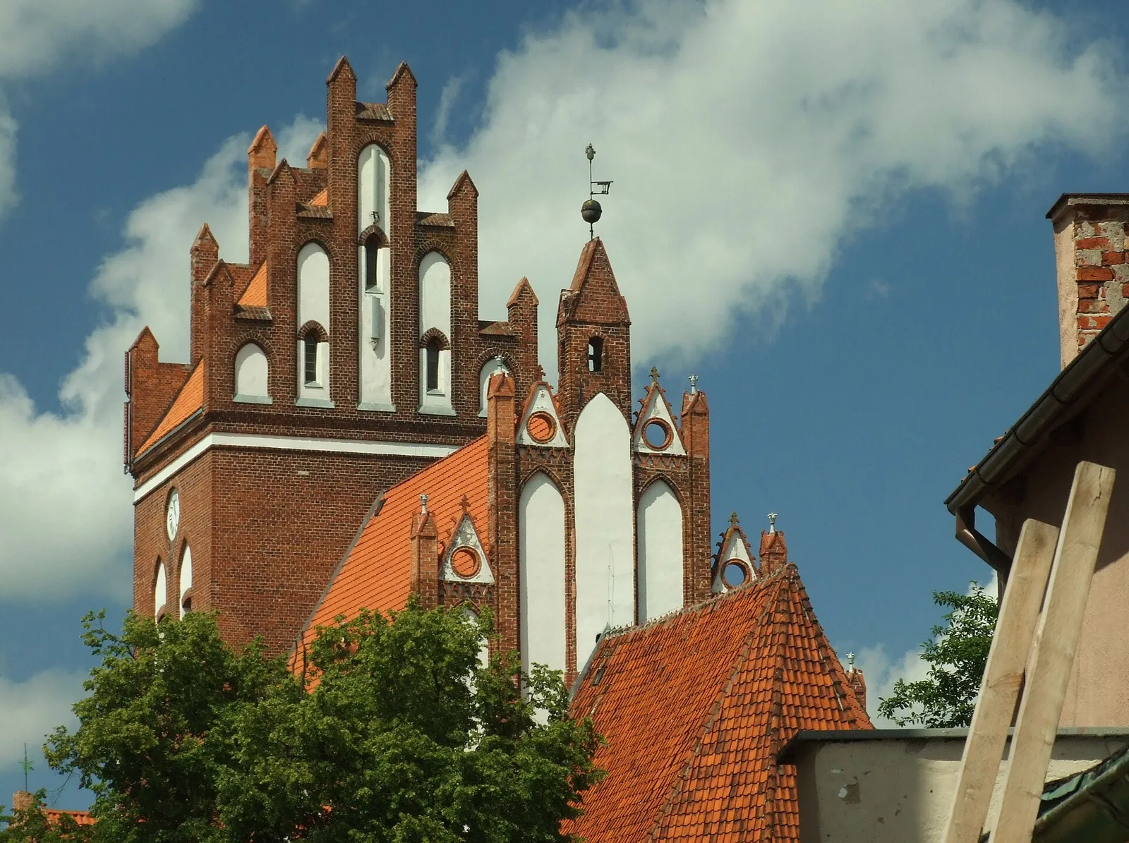 St. Nicolaus church in Gniew - central part of this town. Pomeranian voivodeship, Poland
