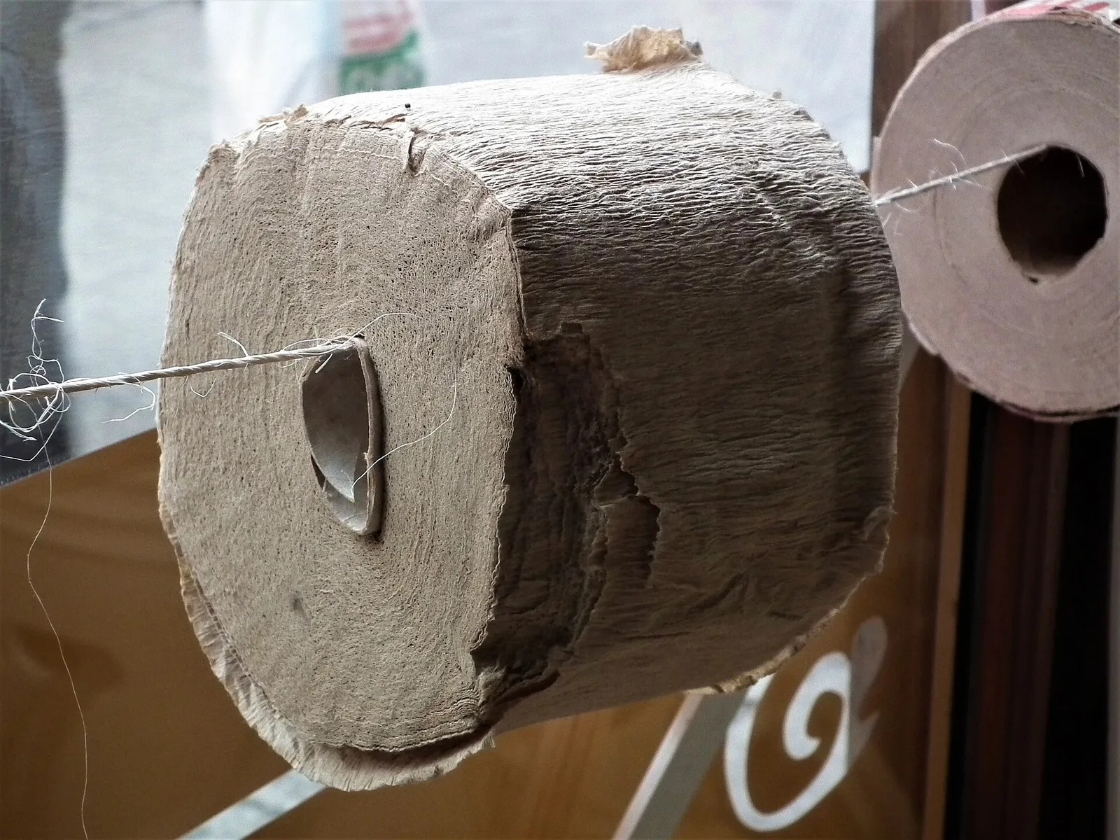 Papier toaletowy (stary, polski) w Muzeum Mydła w Bydgoszczy.