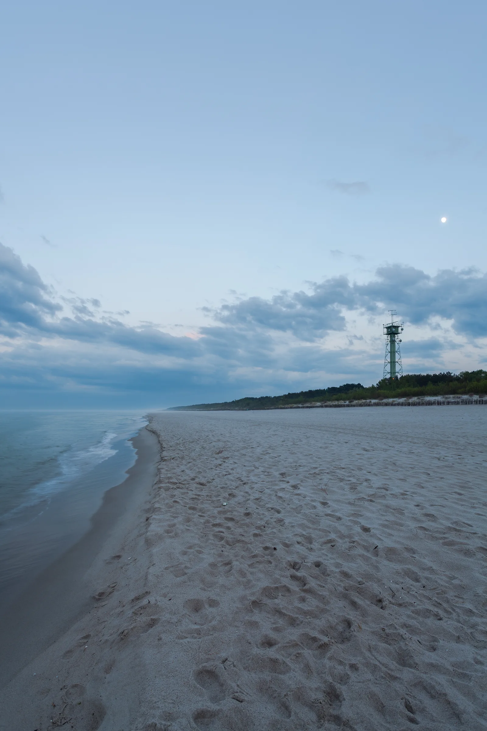 Sunset in Jastarnia Beach, Hel Peninsula, Poland.