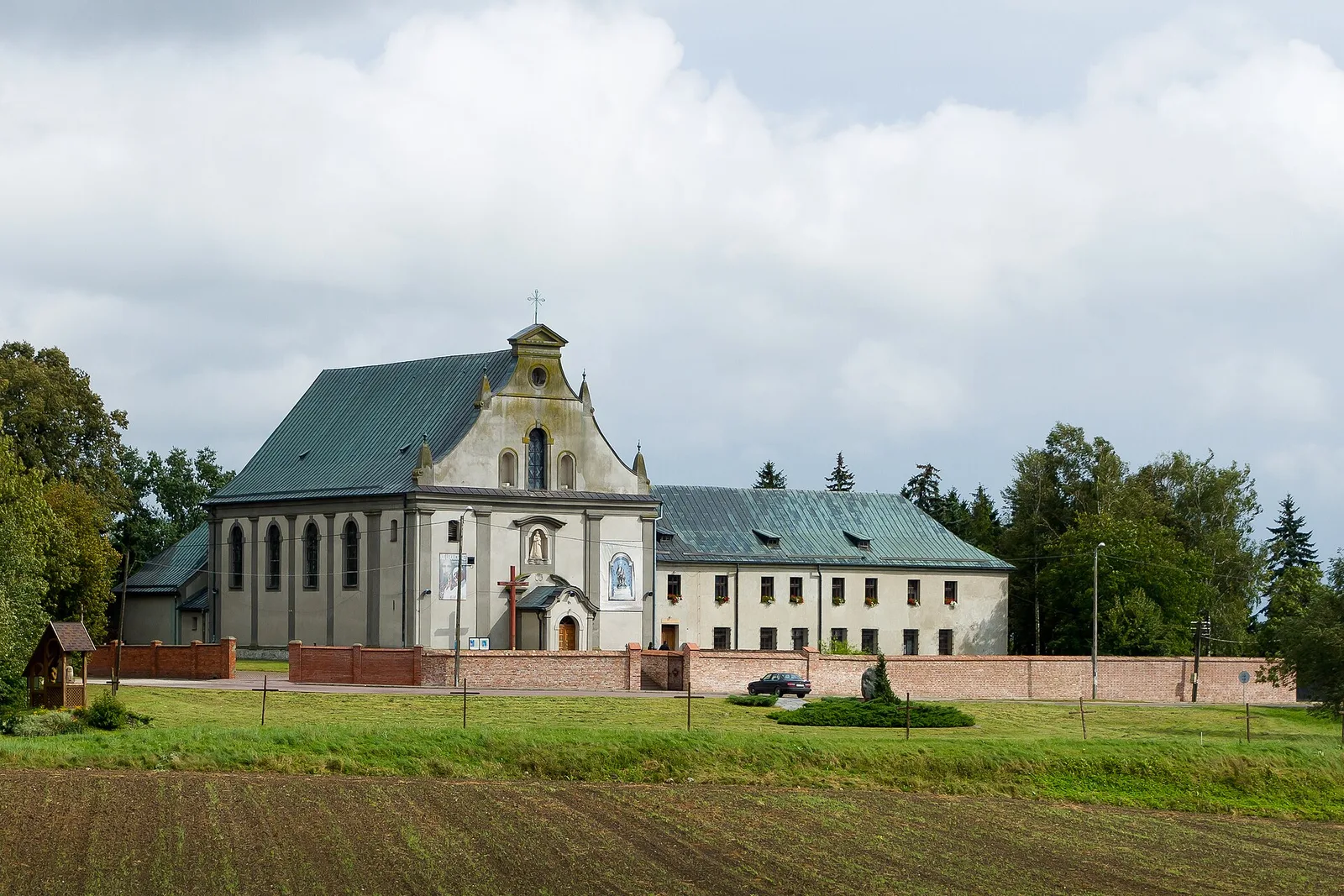 church and monastery in Rywald . Poland