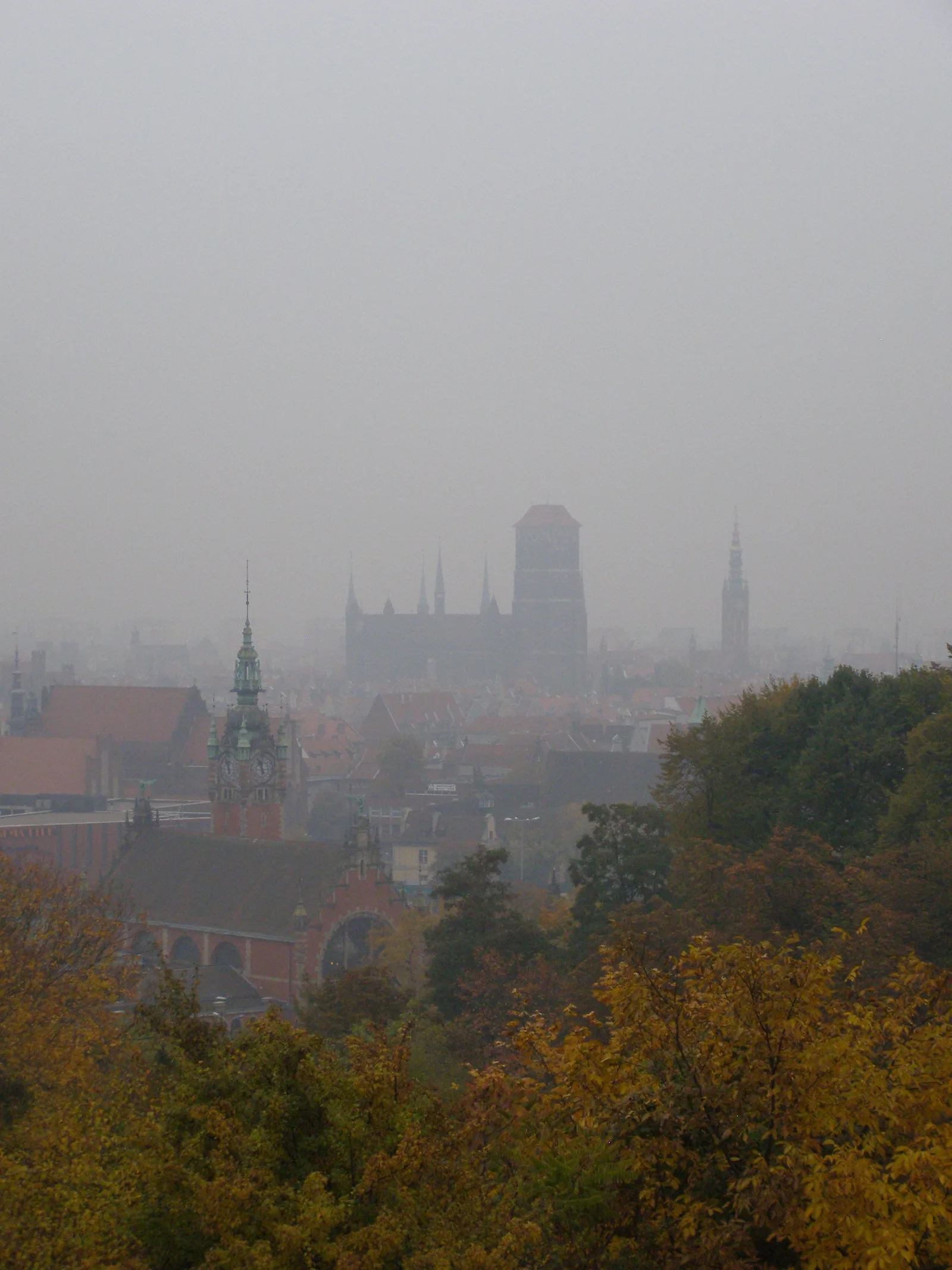Gdańsk - view from the Hail Mountain to the city center