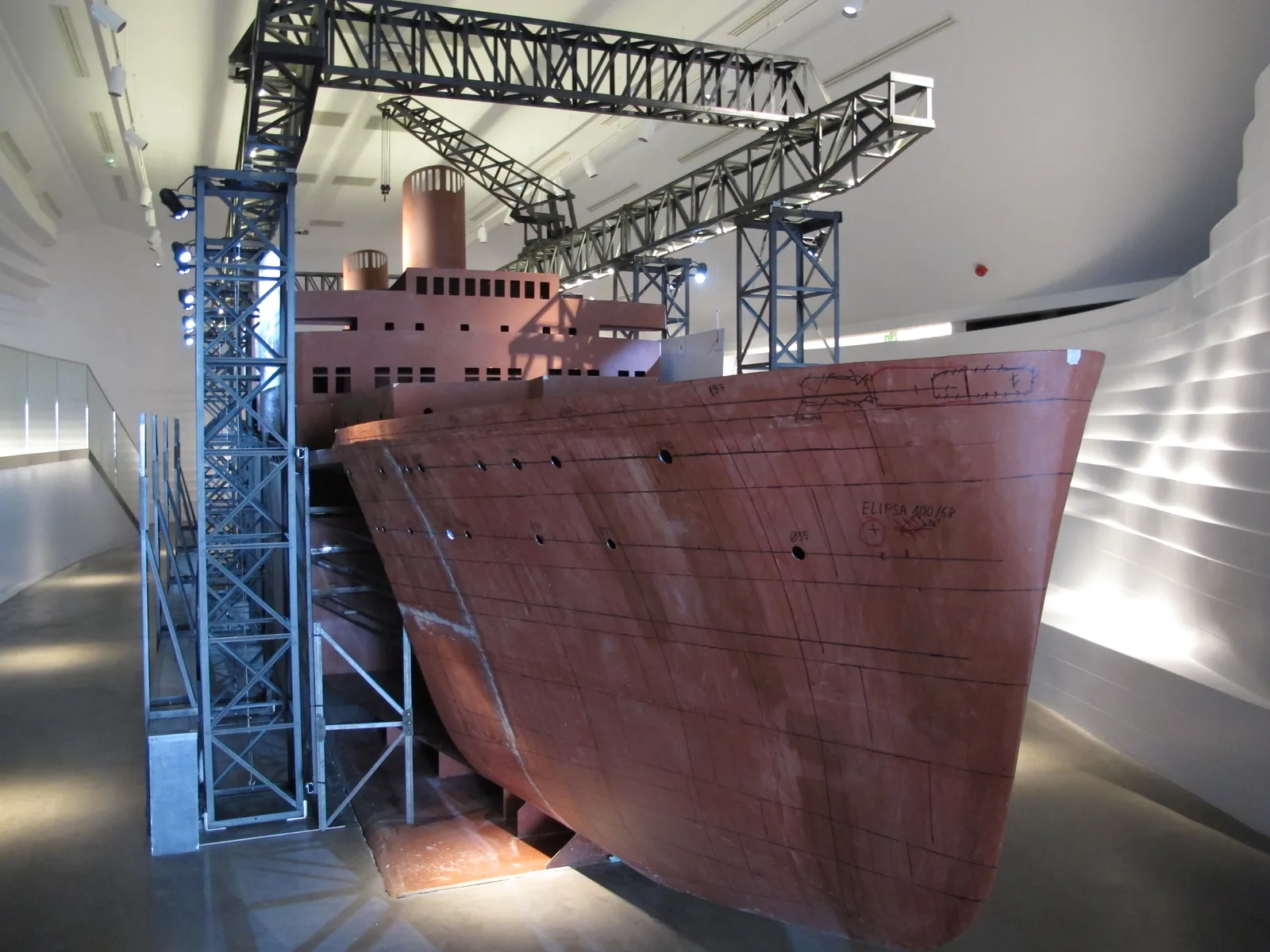 Gdynia - Museum of Emigration - mock up of transatlantic ship SS "Batory"