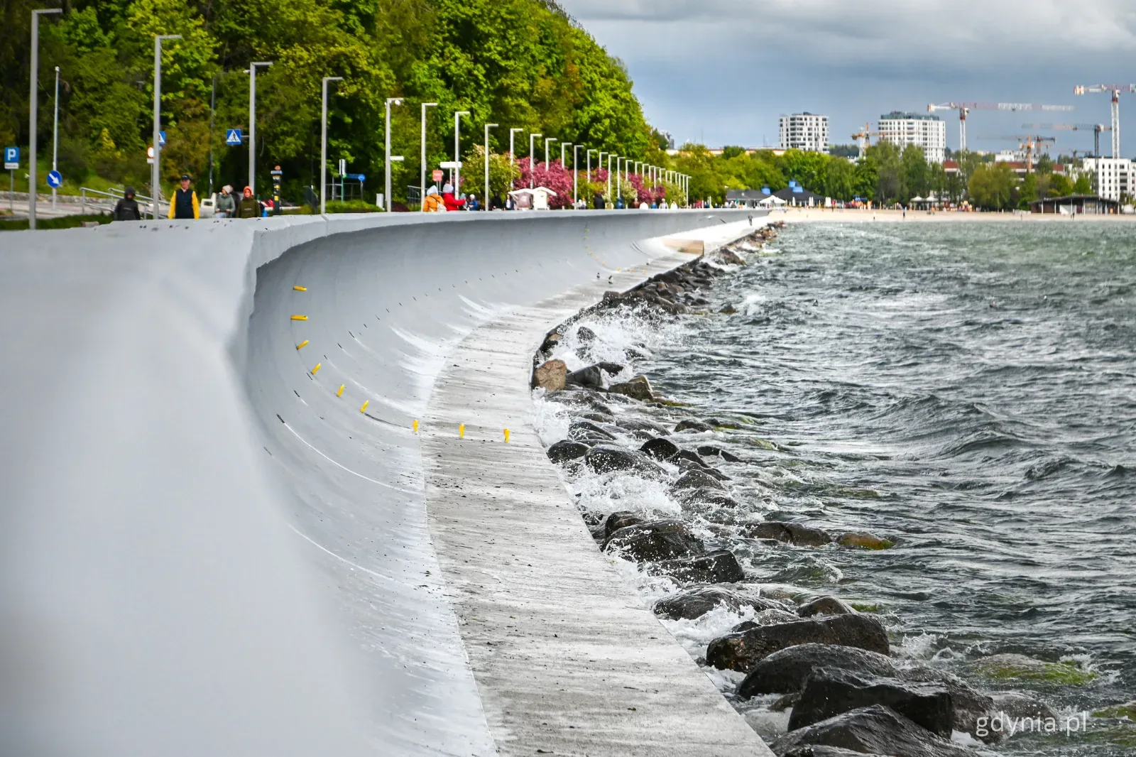Promenada nadmorska w stronę Gdyni