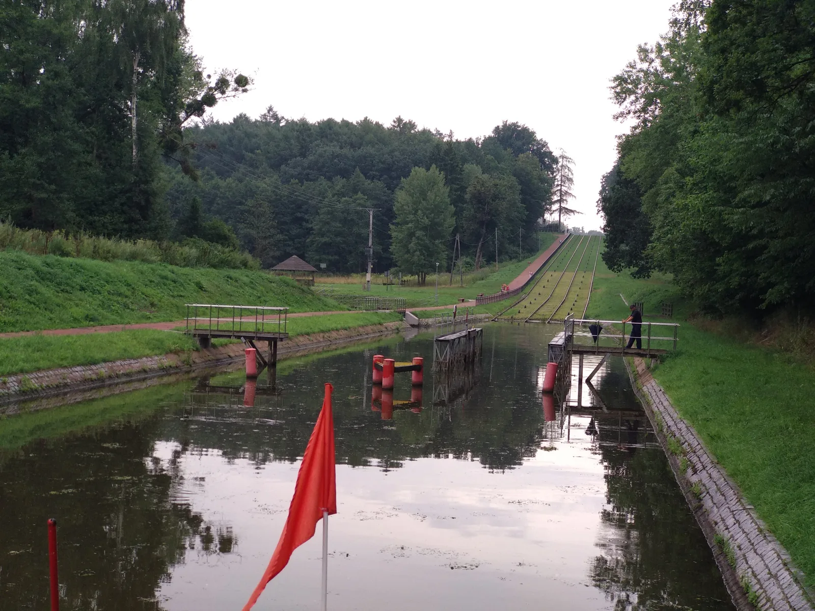 Pochylnia Buczyniec na Kanale Elbląskim (różnica wysokości 20,62 m).
