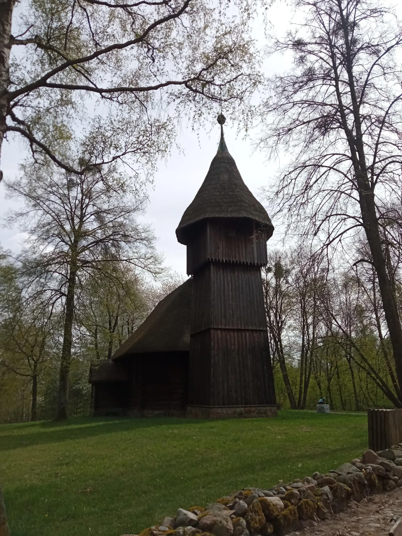 Old wooden church from Königsberg transported in the Ethnographic Park in Olsztynek