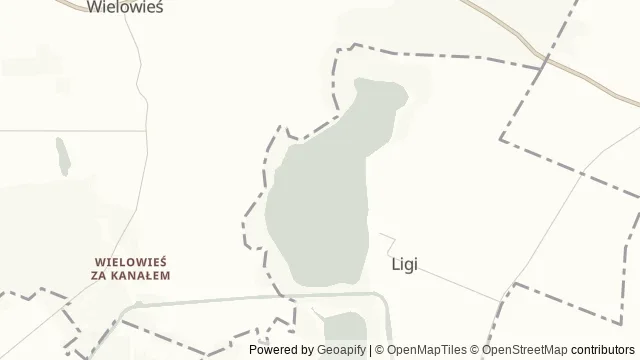 Mapa okolicy: Akwedukt Karnicki — Miłomłyn, Pojezierze Iławskie. Podgląd obejmuje około 3,6 km w poziomie.