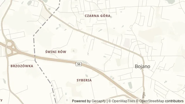 Mapa okolicy: Alpaki Bojano — Bojano, Gdynia. Podgląd obejmuje około 3,6 km w poziomie.