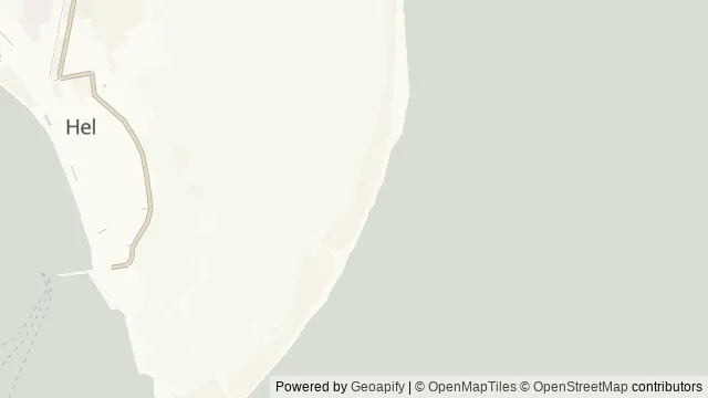 Mapa okolicy: Cypel Helski — Hel, Półwysep Helski i Ziemia Pucka. Podgląd obejmuje około 3,6 km w poziomie.