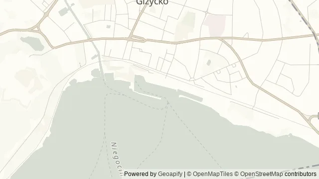 Mapa okolicy: Ekomarina Giżycko — Giżycko, Mazury. Podgląd obejmuje około 3,6 km w poziomie.