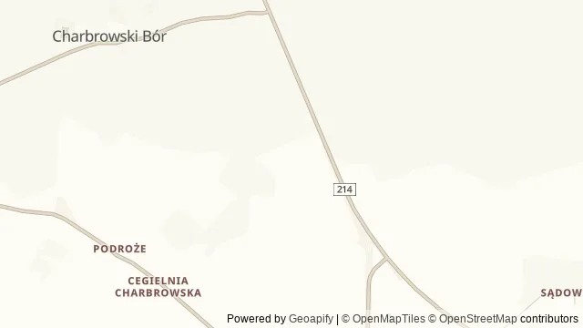Mapa okolicy: Farma Alexa — Charbrowo, Wybrzeże Słowińskie. Podgląd obejmuje około 3,6 km w poziomie.