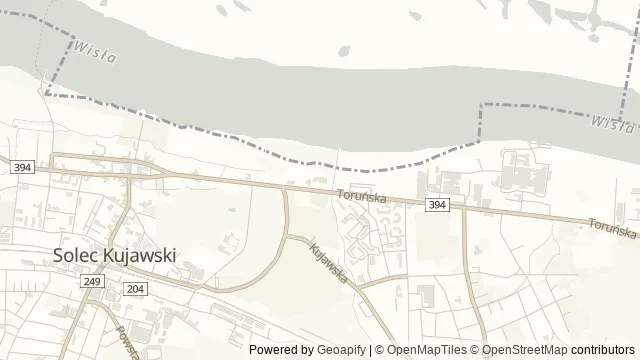 Mapa okolicy: JuraPark Solec Kujawski — Solec Kujawski, Bydgoszcz. Podgląd obejmuje około 3,6 km w poziomie.