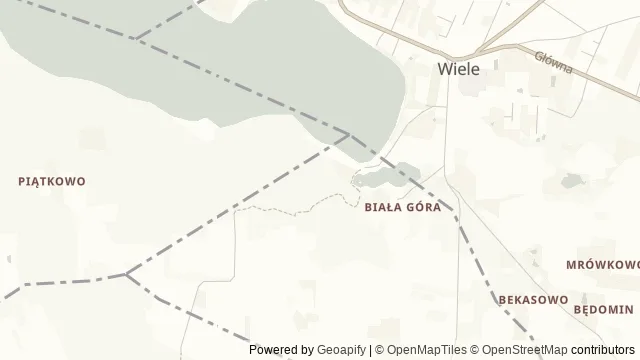 Mapa okolicy: Kalwaria Wielewska — Wiele, Bory Tucholskie. Podgląd obejmuje około 3,6 km w poziomie.