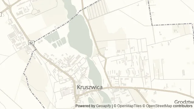 Mapa okolicy: Kolegiata śś. Piotra i Pawła w Kruszwicy — Kruszwica, Kujawy i Pałuki. Podgląd obejmuje około 3,6 km w poziomie.