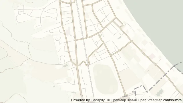 Mapa okolicy: Kolejowy Odjazd — Sopot. Podgląd obejmuje około 3,6 km w poziomie.