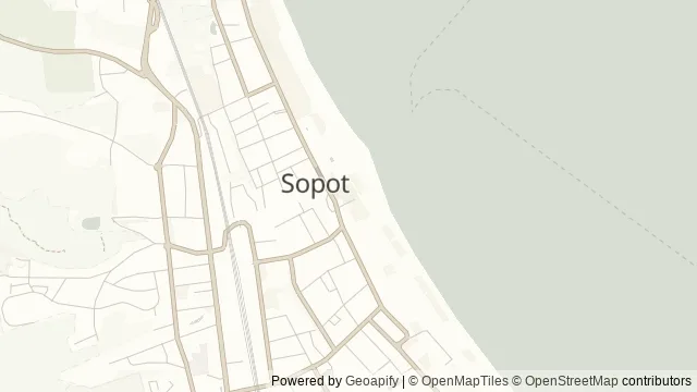 Mapa okolicy: Kościół Zbawiciela w Sopocie — Sopot. Podgląd obejmuje około 3,6 km w poziomie.