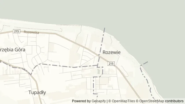 Mapa okolicy: Latarnia Morska Rozewie — Jastrzębia Góra, Półwysep Helski i Ziemia Pucka. Podgląd obejmuje około 3,6 km w poziomie.