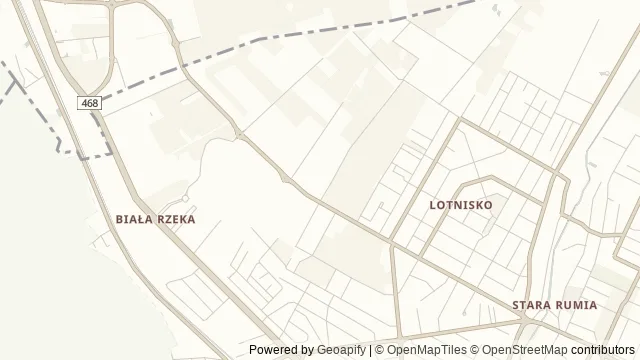 Mapa okolicy: Lemur-Park — Rumia, Półwysep Helski i Ziemia Pucka. Podgląd obejmuje około 3,6 km w poziomie.
