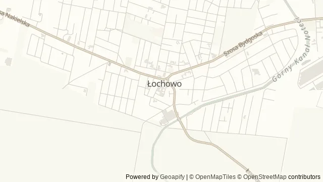 Mapa okolicy: Leśna ścieżka dydaktyczna w Łochowie — Łochowo, Bydgoszcz. Podgląd obejmuje około 3,6 km w poziomie.