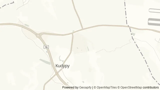 Mapa okolicy: Leśne Arboretum Warmii i Mazur w Kudypach im. Polskiego Towarzystwa Leśnego — Kudypy, Olsztyn. Podgląd obejmuje około 3,6 km w poziomie.