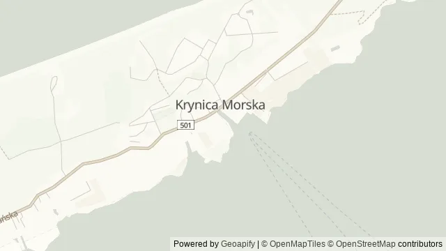 Mapa okolicy: Lunapark Krynica — Krynica Morska, Żuławy. Podgląd obejmuje około 3,6 km w poziomie.