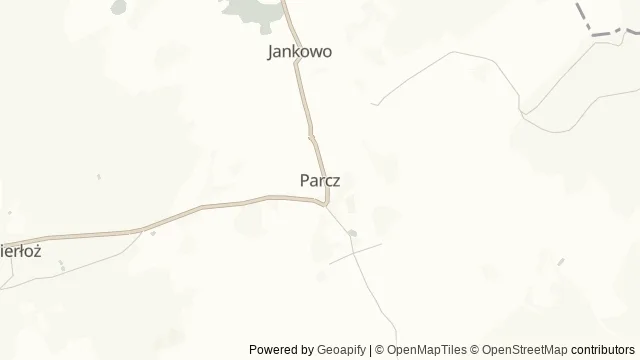 Mapa okolicy: Mazurolandia — Parcz, Mazury. Podgląd obejmuje około 3,6 km w poziomie.