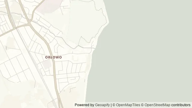 Mapa okolicy: Molo w Orłowie — Gdynia. Podgląd obejmuje około 3,6 km w poziomie.