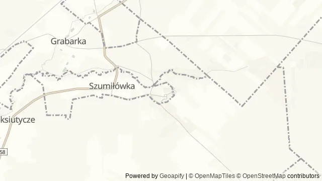Mapa okolicy: Klasztor Prawosławny Śww. Marty i Marii na Św. Górze Grabarce — Grabarka, Podlasie Nadbużańskie. Podgląd obejmuje około 3,6 km w poziomie.