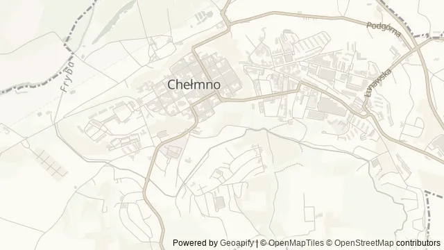Mapa okolicy: Mury obronne w Chełmnie — Chełmno, Ziemia chełmińska. Podgląd obejmuje około 3,6 km w poziomie.